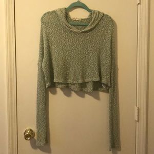 Urban Outfitters Teal Hooded Sweater